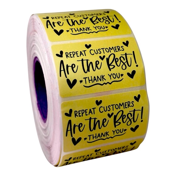 Repeat Customers are The Best Stickers,Thank You Sticker 8 COLORS TO CHOOSE FROM - Picture 4 of 9